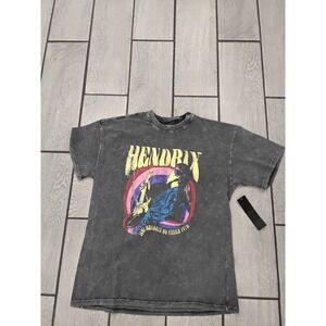Prince Peter Jimi Hendrix On Stage 1970 Mineral Wash Graphic T-Shirt Small NEW
